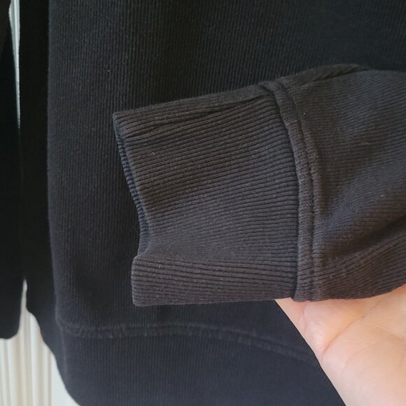 Van Heusen Mens 1/4 Zip Black Cotton Blend Sweater - Picture 5 of 10